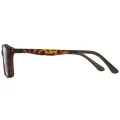 Pam - Rectangle Brown Clip On Sunglasses for Men & Women